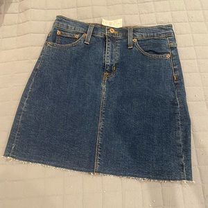 JCREW, high waisted jean skirt, SM